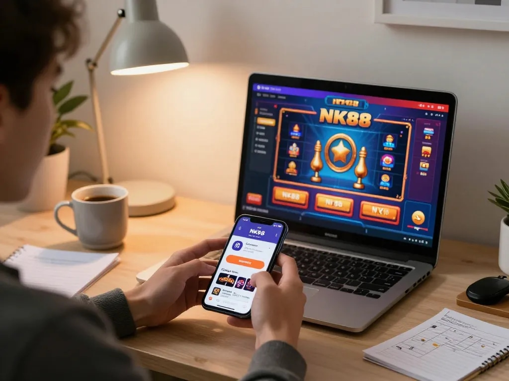 Navigating the NK88 app for exciting online casino gaming and strategy.