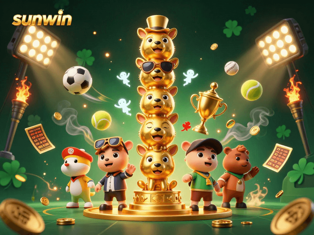 Win big at sunwin with exciting sports betting featuring dynamic balls and glowing effects.