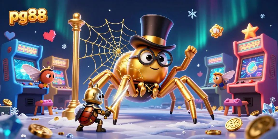 Experience thrilling gameplay at pg88 with a vibrant scene featuring unique casino characters and arcade elements.