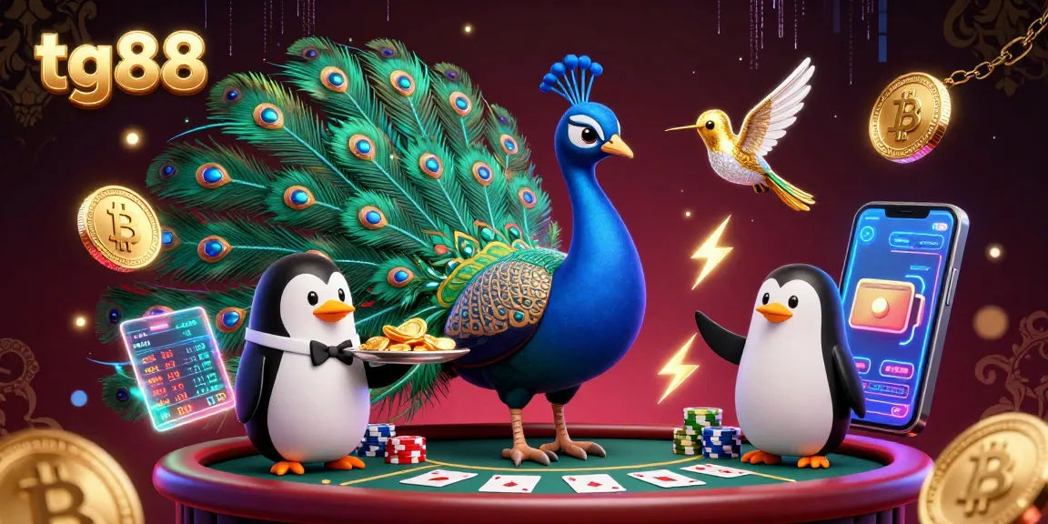 Experience thrilling poker action with tg88 featuring unique characters in a vibrant, colorful casino scene.