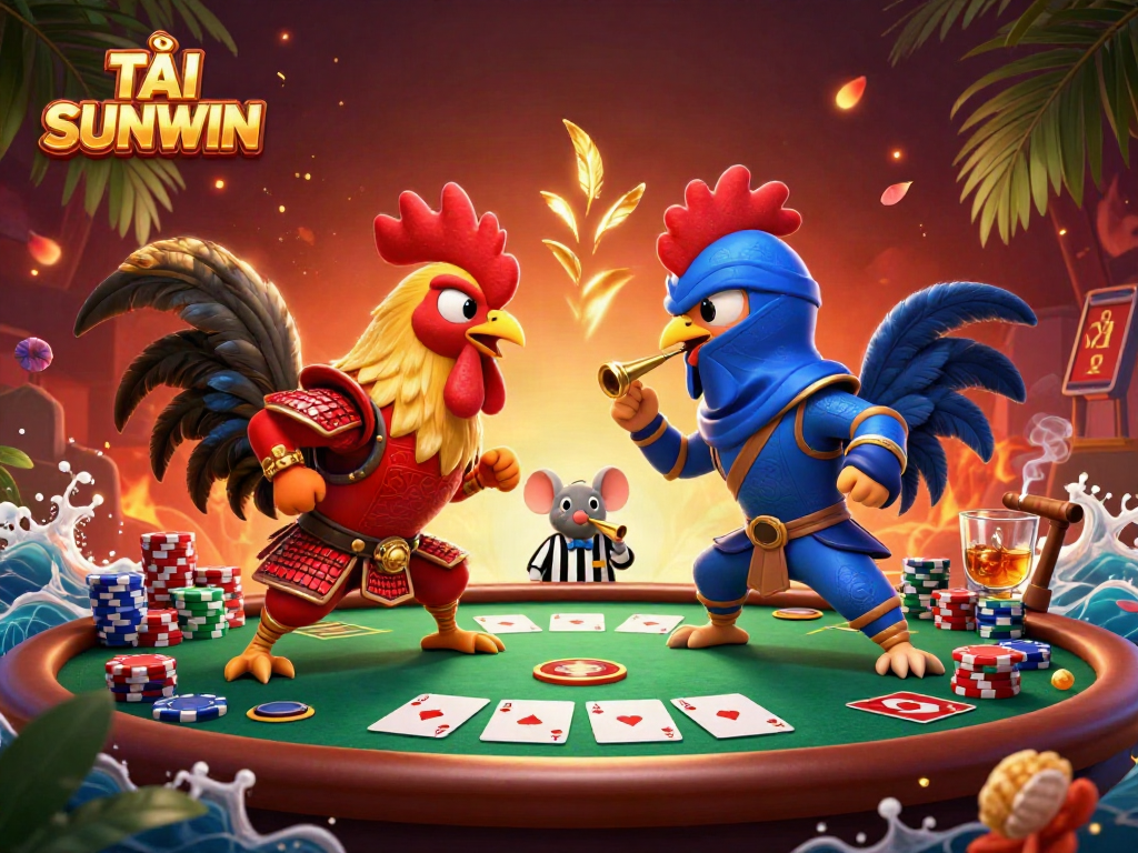 TẢI SUNWIN and dominate the gaming arena with thrilling rooster battles and poker action.