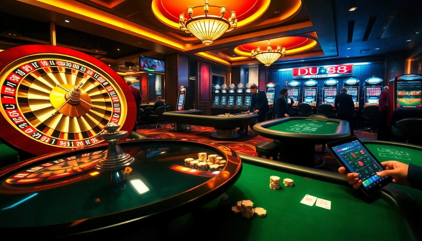 Experience premier gaming at DU88 with thrilling roulette and vibrant slot machines.