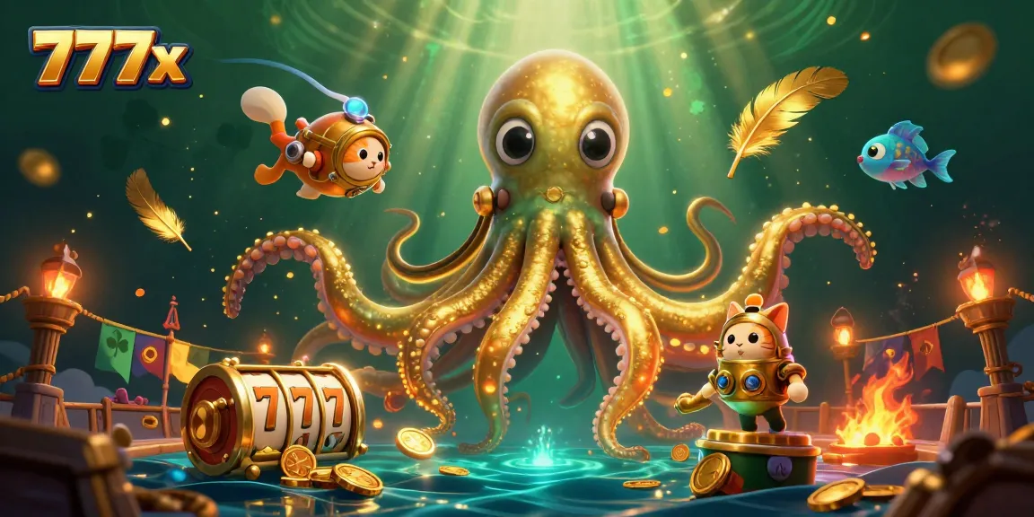 Embrace the thrill of winning at 777x with a lively casino scene featuring unique characters.