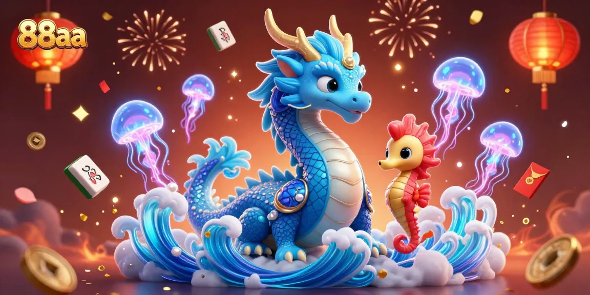Engage in immersive gaming with 88aa's vibrant underwater scene featuring a majestic dragon and playful elements