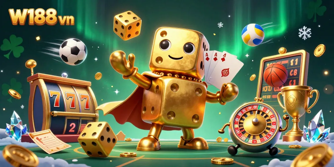 Experience thrilling action in W188 vn with a dynamic casino scene featuring vibrant characters and gambling elements.