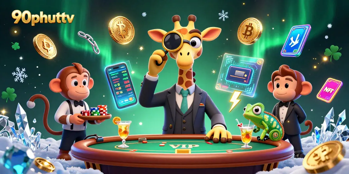 Experience thrilling bets with 90phuttv at this vibrant 3D casino scene.