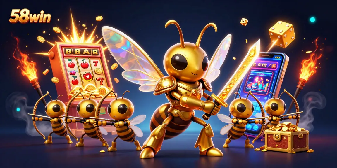 Experience thrilling action at 58win with vibrant casino scenes and bold characters.