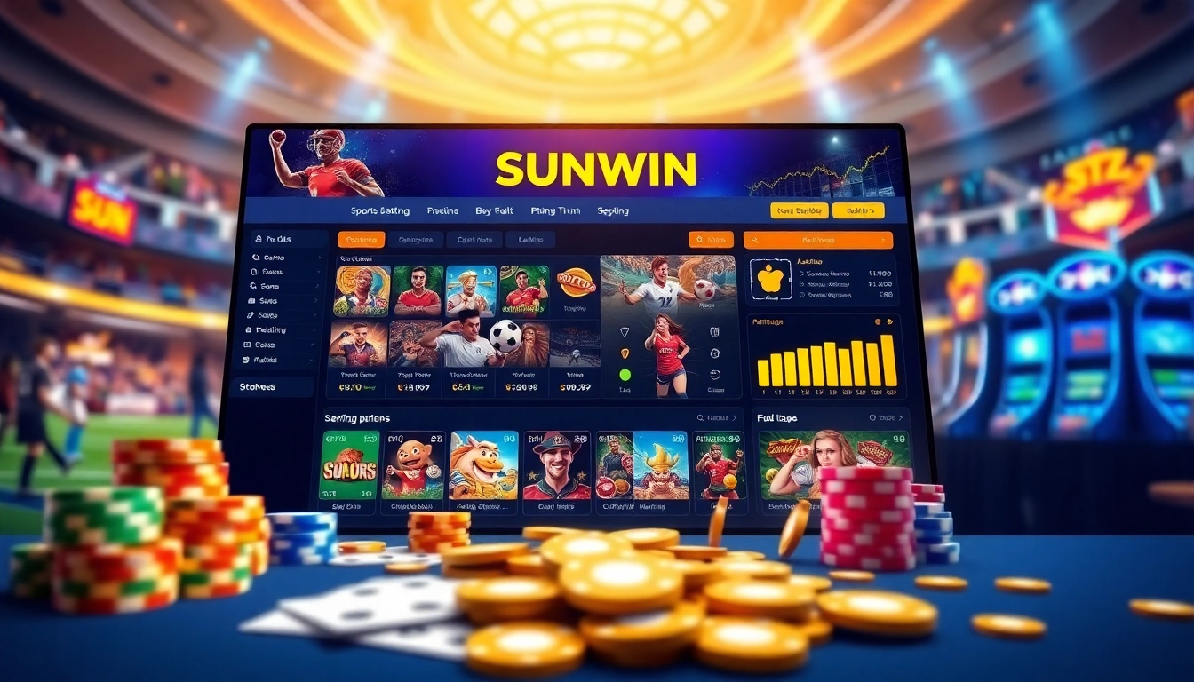 SUNWIN online betting interface showcasing vibrant game icons and user-friendly navigation.