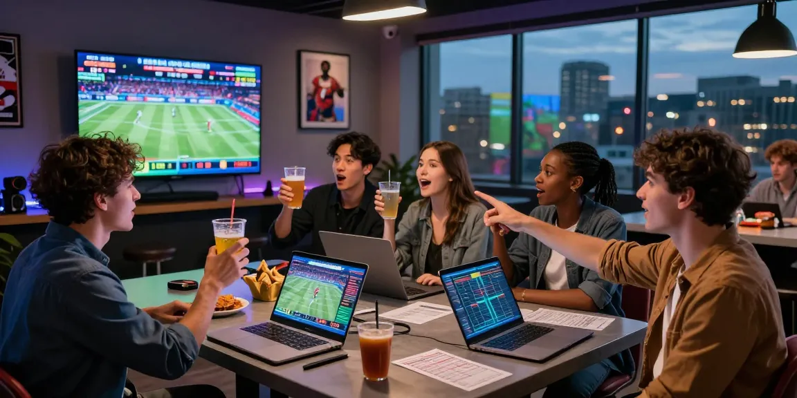 BetLabel sports betting scene with friends enjoying live games and betting excitement.