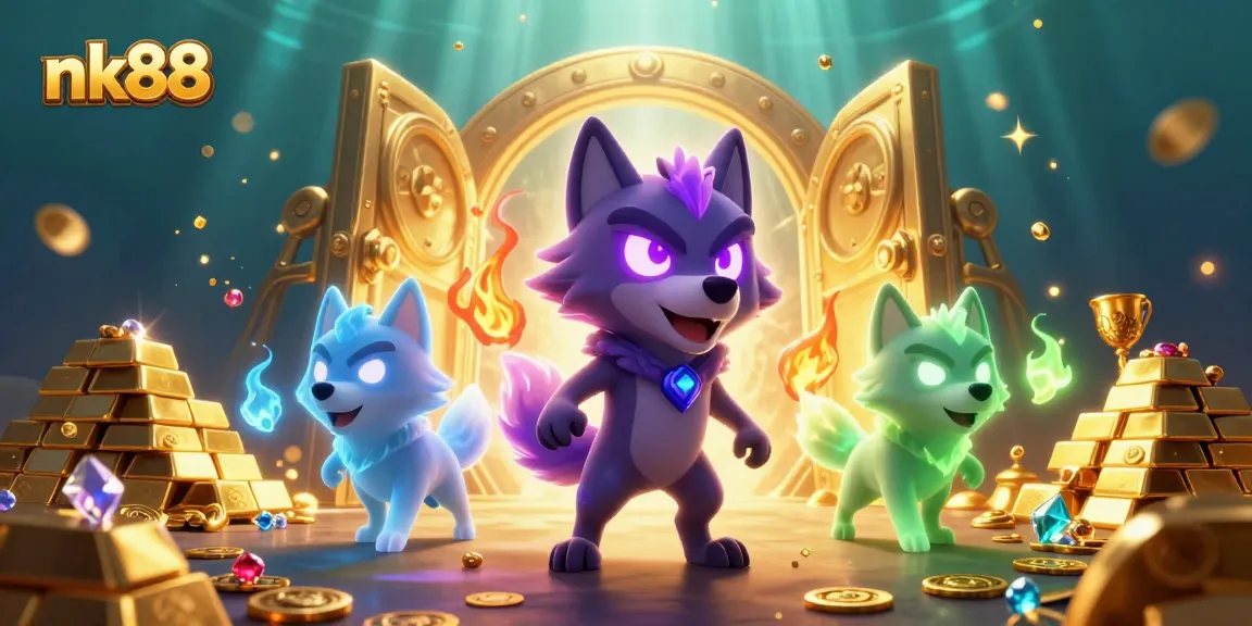 Engage with nk88's thrilling gaming journey featuring a shadow wolf leader and dynamic treasures.